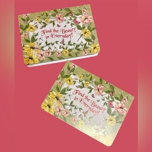 flowers, butterflies purse sized notebooks- 2 New notepads